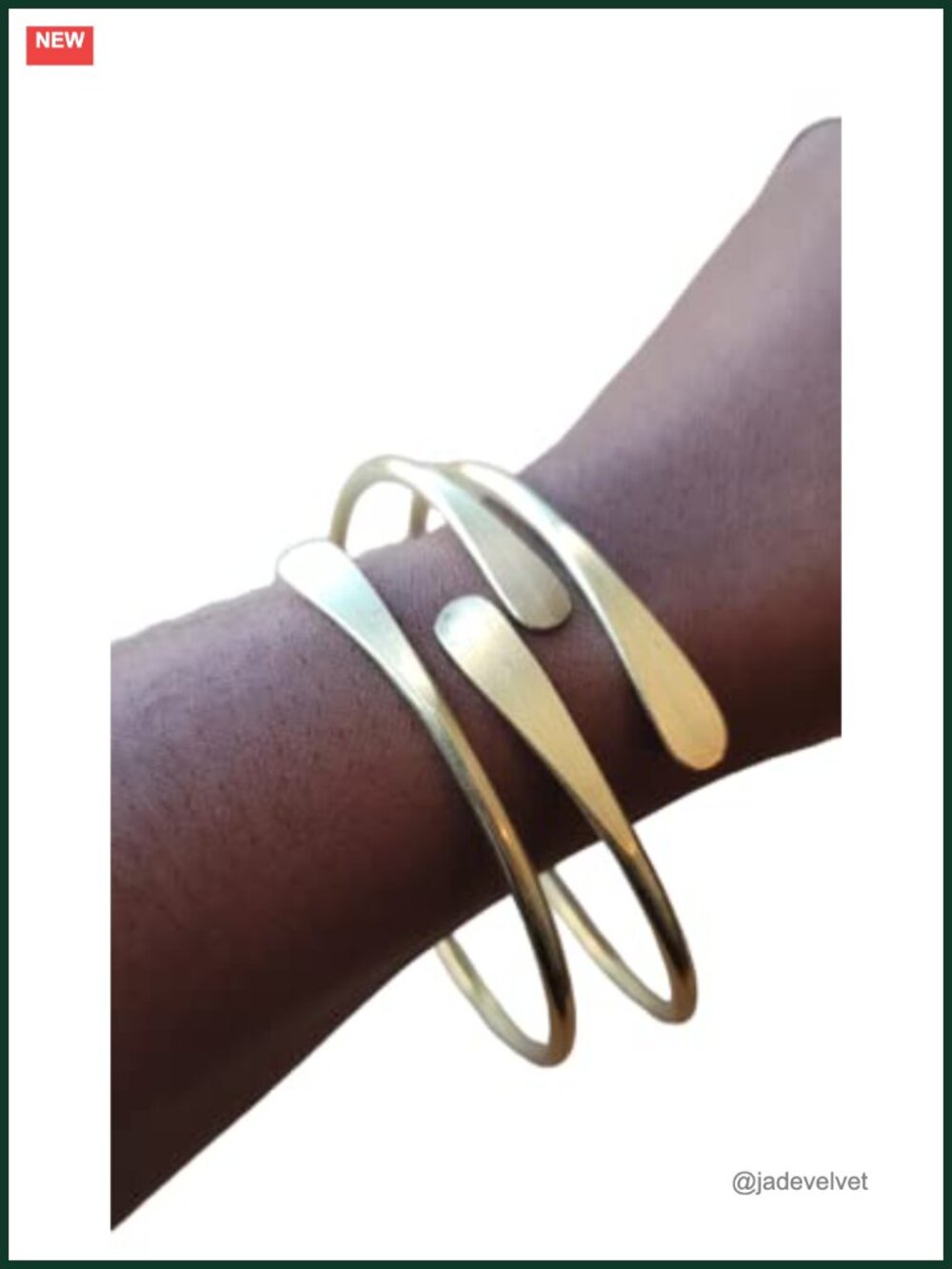 Brass Cuff Bracelets Set, Hammered Ends Stacking Bangles, Boho Tribal Jewelry